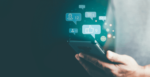 Social media notification bubles